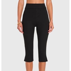 Amanda Uprichard Black Cropped Flare Pants